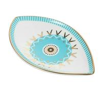 MAGICLULU Ceramic Evil Eye Jewelry Tray for Bedside Table, Chic Jewelry Organizer and Earring Holder That Won'T Scratch Furniture, for Storing Necklaces, Earrings, and Keys