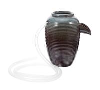 MAGICLULU Ceramic Jar for Garden Fountain with Built in Circulation System Traditional No Pump Fish Tank Water Feature Outdoor Landscaping Decor with Noise Reducing Flow and Low Maintenance