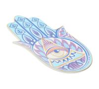 MAGICLULU Ceramic Jewelry Tray with Devil's Eye Design, Elegant Hand Palm Shape Storage Plate for Rings and Coins, Decorative Desktop Ornament for Home and Entryway Organization