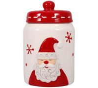 MAGICLULU Ceramic Kitchen Canister 450ml Red Multi-functional Storage Helper with Airtight Lid for Coffee Tea and Snacks Organiser in French Style