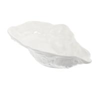MAGICLULU Ceramic Serving Bowl Creative Oyster Shaped Salad Bowl 7.48 Inch Food Server for Soup Instant Noodles Home Decoration Easy to Clean