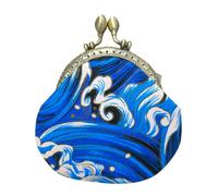 MAGICLULU Change Purse for Coins Card Pouch Wallet Cute Cotton Decorative Wallet Highly Practical Portable Women Hand-held Style Small Wave Pattern Coin Purse for Everyday Use