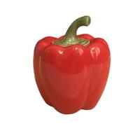 MAGICLULU Chili Shaped Ceramic Tea Canister Jar Multi-purpose Food Storage Container for Tea and Snacks Easy to Clean for Kitchen and Living Room Decoration