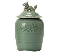 MAGICLULU Chinese Dragon Ceramic Tea Jar with Airtight Lid Vintage Chinese Style Porcelain Storage Canister for Tea Dried Fruit Kitchen Container Capacity Decorative Can