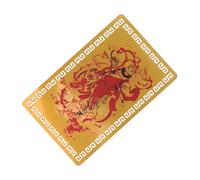 MAGICLULU Chinese Feng Shui Wealth Amulet Card Year Snake Aluminum Magnesium Alloy Compact Luck Protection with Intricate God of Wealth Engraving for Prosperity and Financial Success