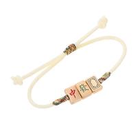 MAGICLULU Chinese Mahjong Bracelet Braided Rope Wrist Rope Modern Style Colored Gold Wire Alloy Plated Matte Gold Showcasing Handmade Craftsmanship Mahjong Enthusiasts Occasions