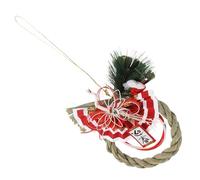 MAGICLULU Chinese Year Pendant Spring Festival Home Pendant Decorative Hanging Ornament for Bedroom Door Traditional Japanese Straw Design Multi Use Reusable for Celebrating Lunar Year