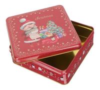 MAGICLULU Christmas Candy Storage Tinplate Box Square Biscuit Holder for Seasonal Treats
