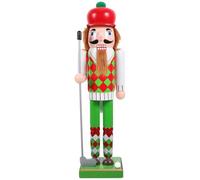 MAGICLULU Christmas Golfer Nutcracker Traditional Wooden Nutcracker Figurine Christmas Table Decoration for Party Holiday Decor 37cm