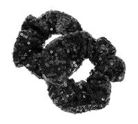 MAGICLULU Christmas Hair Ties 2pcs Sequin Hair Scrunchies Glitter Sequins Xmas Scrunchies Bobbles Elastic for Women Girls Christmas Ponytail Holders Black