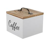 MAGICLULU Coffee Capsule Storage Box Wooden Organizer with Lid for Dust Protection Elegant White Coffee Accessory for Kitchen Countertop and Spaces