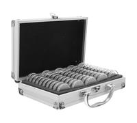 MAGICLULU Coin Collecting Case with Portable Design, Aluminum and Density Board Display Box with Secure Lid for Enthusiasts and Collectors, Compact Medal Storage Accessory