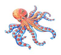 MAGICLULU Colorful Metal Octopus Wall Decor Rust Resistant Iron Sculpture for Living Room Garden Home Décor