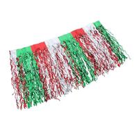 MAGICLULU Colorful Metallic Foil Fringe Table Skirt Wavy Scimitar Shape, Easy Installation Plastic Table Drape for Birthday and Engagement Party Decorations, Size 275x75cm