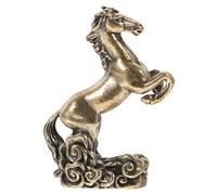 MAGICLULU Copper Horse Statue Ornament Energetic Design Brass Desktop Decor for Home Symbolising Step by Step Success