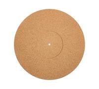 MAGICLULU Cork Turntable Mat Vinyl Record Pad with Groove Thick for Vibration Reduction and Enhanced Adhesion Protective Platter Slipmat for Record Players Natural Wood Color
