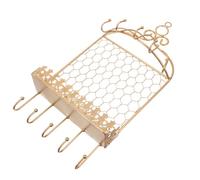 MAGICLULU Creative Iron Wall-mounted Jewelry Holder Stand with Birdcage Design, Hanging Jewelry Display Rack for Earrings and Necklaces, for Dresser and Home Organization