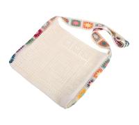 MAGICLULU Crochet Tote Bag Beach Handbag, Polyester Beige Women's Tote Bag with Spacious Interior, Lightweight Design, for Summer Outings and Parties