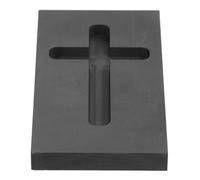 MAGICLULU Cross Graphite Crucible Mold for Jewelry Casting High-Temperature Square Graphite Ingot Mold with Cross Oil Channel for Metal Refining and Craft Use