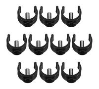 MAGICLULU Crutch Pin Locks Tube Clamp Set 10Pcs Heavy Duty Plastic Steel C-Shape Clips for Walking Canes Non-Slip Attachments Suitable for Seniors Using Trekking Poles and Walkers