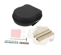 MAGICLULU Crystal 17-tone Glass Thumb Piano Kalimba for Beginners, Clover-shaped Small Finger Piano Music Plaything with Rainbow Lucky Clover Design, Gift for Music Lovers