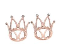 MAGICLULU Crystal Ball Display Stand Zinc Alloy Base Metal Brackets, 2pcs Small Crown Shaped Holders for Desktop and Collector Use