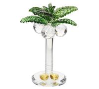 MAGICLULU Crystal Desktop Tree Decor White Crystal Coconuts Tree Figurine with Flat Bottom Surface Stable Placement Simple Artistic Design Unique Creative Interior Decoration for Living Room