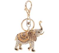 MAGICLULU Crystal Elephant Keychain Charming Design with Rhinestones, Alloy Material, Coffee Colour, Suitable for Backpacks and Waist Belt for Women and Men Accessories