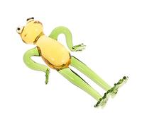 MAGICLULU Crystal Frog Statue Decorative Figurine Realistic Desktop Ornament for Home Garden Unique Present for Animal Lovers Miniature Frog Art for Creative Decor