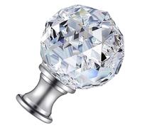 MAGICLULU Crystal Lamp Finial Screw Cap for Lamp Shade Decoration Solid Chic Light Knob Compatible with Harvard Cow Horn Stand