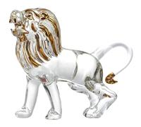 MAGICLULU Crystal Lion Figurine Desktop Decor Unique Lion Shape Adornment Craft for Home Office Meaningful Traditional Chinese Design Present for Friends and Family