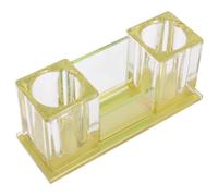 MAGICLULU Crystal Microphone Stand Acrylic Base Holder for Ktv Desktop Microphone Stand Tabletop Mic Storage Base for Home Studio Use