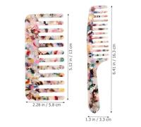 MAGICLULU Curly Hair Comb Wide Teeth Comb 2Pcs Acetate Plate Detangle Wet Or Dry Hair Relieve Pressure for Daughter