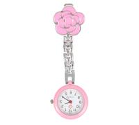 MAGICLULU Cute Floral Nurse Pocket Watch for Women with Easy-to-Read Dial and Clip-on Design, Alloy Material Suitable for Working Environments Where Wrist Watches are Not Allowed, for Nurses