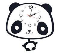 MAGICLULU Cute Panda Shaped Wall Decorative Clock, Silent Mute Low Noise Design, Accurate Time Wall Clock for Living Room Bedroom Office, without Battery