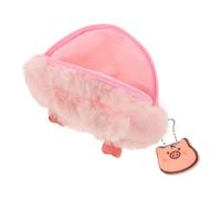MAGICLULU Cute Pink Plush Coin Pouch for Ladies, Lightweight Small Change Wallet with Easy to Carry Design, Mini Makeup Pouch for Purse Organising