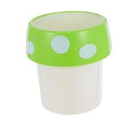 MAGICLULU Cute Plastic Desktop Wastebasket for Tidy Workspaces Small Green Mushroom Shaped Garbage Bin for Home Kitchen and Office Decor