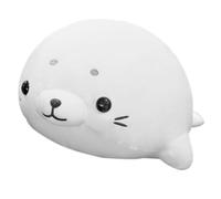 MAGICLULU Cute Plush Seal Stuffed Fluffy Simulation Seal Doll Lifelike Cartoon Animal Pillow Birthday for Multi Functional Decorative Cuddly