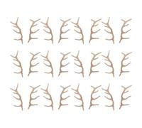 MAGICLULU Deer Antlers 12 Pairs of Mini Antlers Embellishments Xmas Mini Reindeer Horn Decoration Plastic Deer Antlers Branch DIY for Christmas Deer Horns