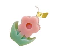 MAGICLULU Delicate Aromatic Flower Scented Candle Made from Natural Soy Wax, Practical Stress Relief Desktop Scented Ornament for Holiday and Wedding Souvenirs, Pink Decorative Candle