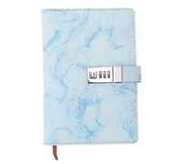 MAGICLULU Delicate Lock Diary Notebook for Students, Blue Marble Password Lock Notebook with Thick Pages, Multi-function Portable Journal for Writing and Note Taking in School and Home Use