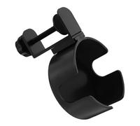 MAGICLULU Desk Edge Cup Holder 2 Pack Beverage Cup Holder Clip-on Design with Anti-fall Hook at The Bottom Black Abs and Aluminium Alloy for Home and Train Use