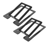 MAGICLULU Desk Speaker Stands 15 Degree Tilt Metal Speaker Stands with Sponge Pads Black for Computer Audio, Movie Watching and Mixing
