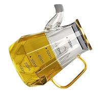MAGICLULU Diamond Oiler Soy Bottle Dispenser Bottles Red Enamel Coffee Kettle Vinegar Bottle Honey Bottles Oil Jug Salad Dressing Cruet Kitchen Container Large Glass Castor