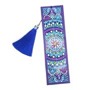 MAGICLULU DIY Beads Painting Bookmark Kit with Tassel Handmade Datura Pattern Art Craft Decor Easy Fill Diamond Resin Sequins Gift for All Ages Creative Activity
