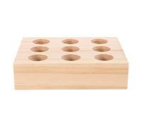 MAGICLULU DIY Insect Pin Storage Tray 9-hole Wooden Specimen Pin Holder Base for Entomology Display and Science Education
