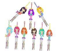 MAGICLULU DIY Mermaid Wind Chimes Kit for Holiday Parties and Home Decoration, Decorative Accessory Wood, Nylon, and Aluminum Materials, Wind Chime Crafts for Boys and Girls and Adults