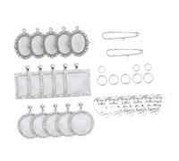MAGICLULU DIY Wedding Bouquet Kit Photo Charm Pin Brooch Set with Rhinestone Tray for Graduation and Wedding Memorial Tassel Charm Crafting