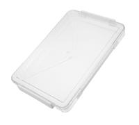 MAGICLULU Document Storage Box Organizer with Lid 12.6x8.3x3.1inch Waterproof Flip-top Design Portable Pet Storage File Box for Desks and Shelves Suitable for Documents and Certificates