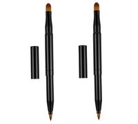 MAGICLULU Double-Headed Makeup Brush Multi-Function Makeup Brush Retractable Dual-Purpose 2Pcs 7.86-Inch Portable Cosmetic Tool for Daily and Professional Use with Artificial Fibre Bristles